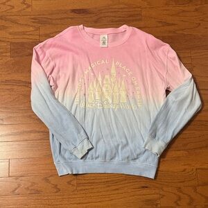 Disney Pink and Blue Ombre Castle Sweatshirt